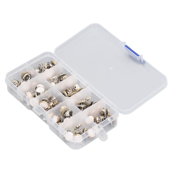 150 pcs Brooch Button Invisibility Anti-Exposure White Smiling Face Hidden Snap Button Removable Pins for DIY Crafts