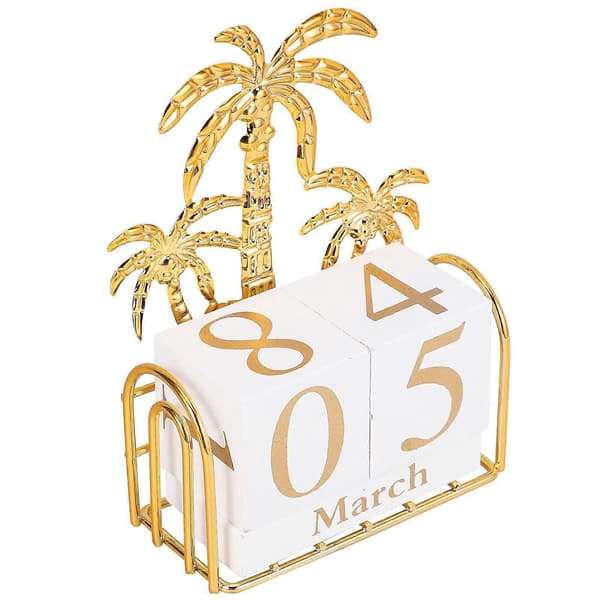 1 Sett Tre Kalenderblokk Kontor Evighetskalender Dekorativ Bordkalender Blokk Kalender