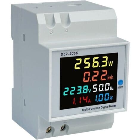 AC 40-300V 100A Digital Energimåler – 6-i-1 Voltmeter Amperemeter – Baggrundsbelyst LCD-display – Til Præcise Elektriske Målinger
