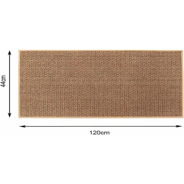 Køkkenmåtte foran vask, vaskbar, skridsikker gummibund, jutefarve (1 stk. til 44x120cm)