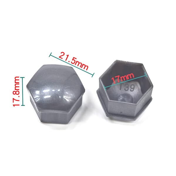 17mm Nut Covers, 20 Pcs 17mm Bolt Nut Caps, Hexagonal Wheel Nut Protective Covers, Universal 17mm Bolt Caps (Grey)