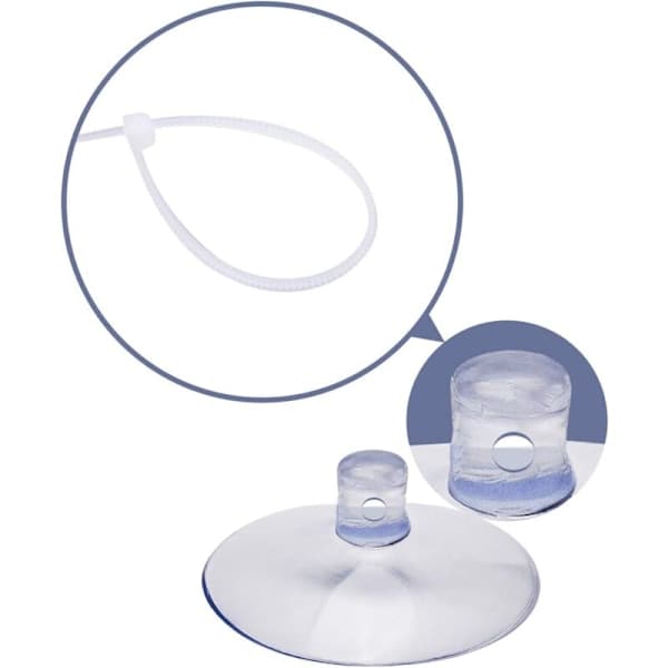 20 Pieces Aquarium Suction Cups with 20 Pieces Adjustable Cable Ties for Attaching Aquariums, Plants, Shrimp Nests