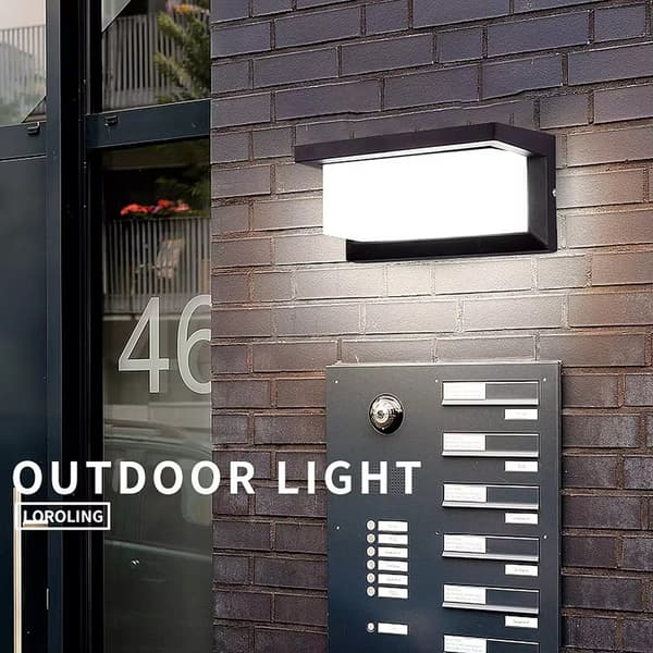 LED Outdoor Wall Lamp with Motion Sensor, Waterproof, Modern, Aluminum, Decorative Lighting