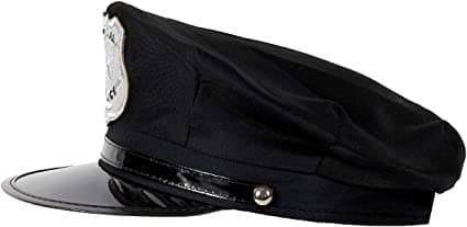 Polishat Cop Karnevalshatte 1 sort polishat, sjov, SWAT