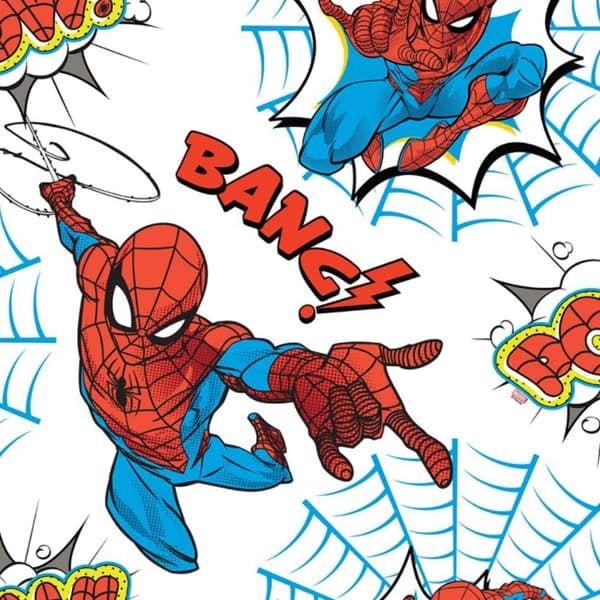 Noordwand Tapet Kids @ Home Spiderman Pow vit Vit Vit Vit White White