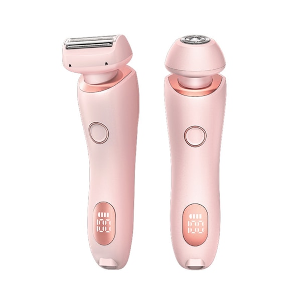 2-in-1 Bikini Trimmer Sähköinen Parranajokone Naisille, Silky Glide Pro Karvanpoisto Jalkojen, Käsivarsien, Kainaloiden ja Kasvojen Ajoon, Pinkki
