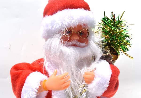 1 elektrisk lysende musik julemandsdukke dekorationer jul