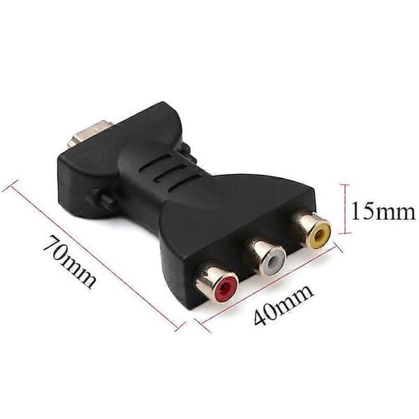 HDMI-kompatibel han til 3 RCA hun komposit AV Audio Video Adapter Konverter - Til TV [DB]