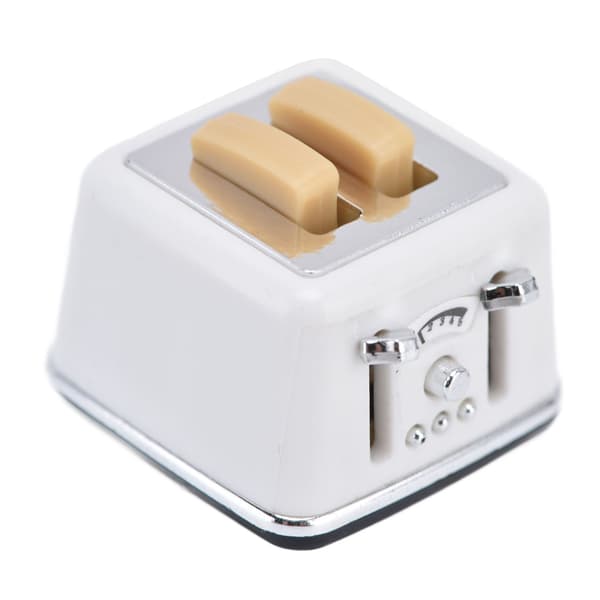 Mini Toaster 1:12 Miniature Scene Vivid Delicate Bread Machine Model for Over 3 Years Old