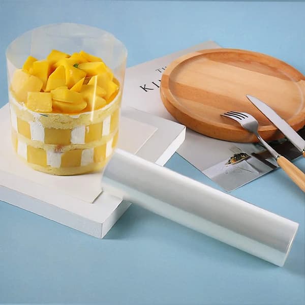 Clear Acetate Cake Collar Roll for Chocolate Mousse Cake Decoration, 8 Inch x 394 Inch