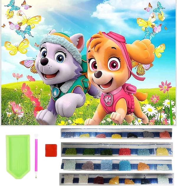 5D Diamantmaleri Kit, Diamant til Børn, Diamantmaleri Fuld Di
