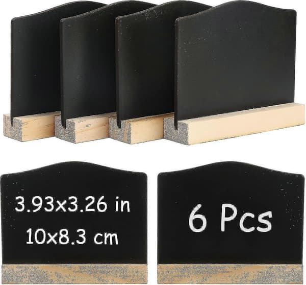 6-pack Mini Chalkboards, Kitchen Notes Chalkboards With Stand 10x7.2cm Small Blackboard db