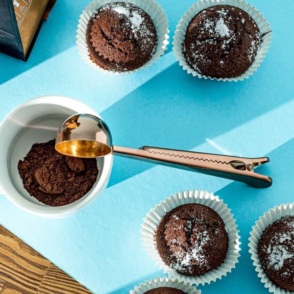 Coffee Spoon with Clip - Stainless Steel