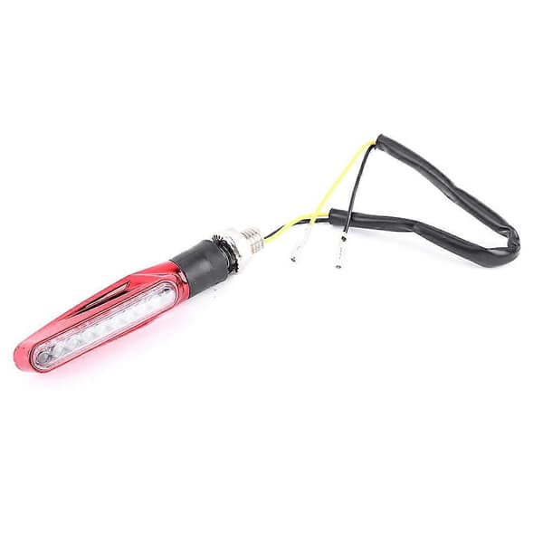 4x Motorcykel Universal 9 LED Blinklys Indikatorlampe Gul Rødt Lys