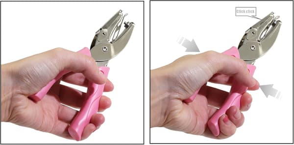 2-pack 1/4 inch Star Shaped Metal Hole Punch with Soft Grip