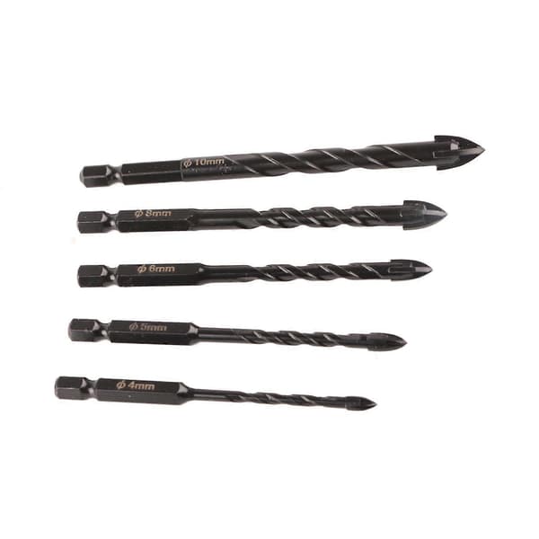 Drill Bit Set Wall Triangular Drill 4MM 5MM 6MM 8MM 10MM Home Decor Accessories
