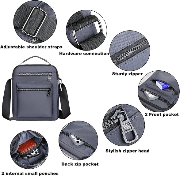 Man Bag (Grön) Liten Man Bag för Män Unisex Säkerhets Axelväska