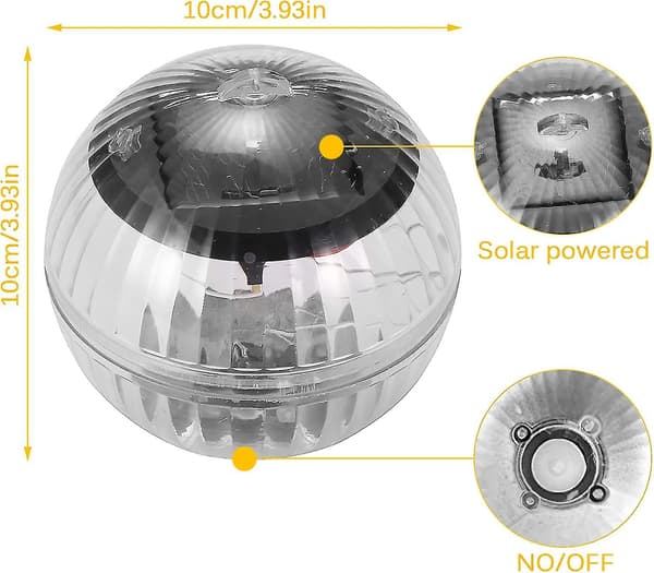 Solcelleflydende damlamper, vandtætte LED-farveskiftende havedamlamper
