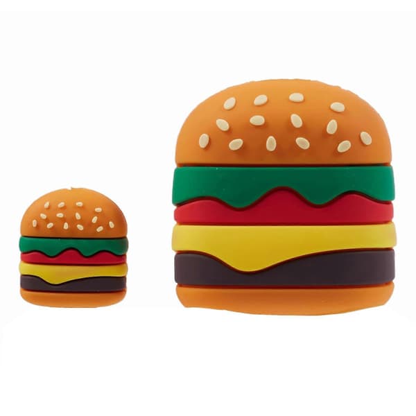 2 stk/sæt Hamburger beskyttelsescover til Apple iPhone 18/20W opladerbeskyttelse + datakabelbesparende cover