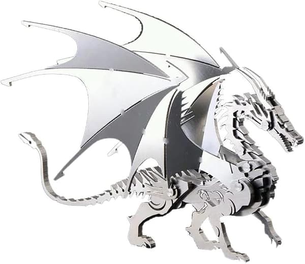 3D Metalmodelkit, Mekanisk Ildsprudende Drage 3D Metalpuslespil Charizard Charizard
