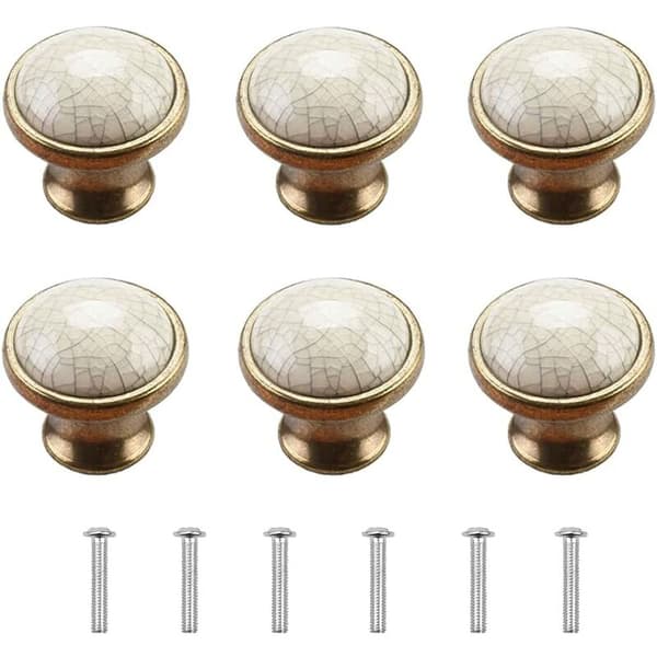 Cabinet Knob Cabinet Door Knobs 6 Pieces Porcelain Knob