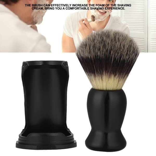 Black Acrylic Shaving Brush Holder Stand Beard Brush Rack Shaving Tool (Holder)