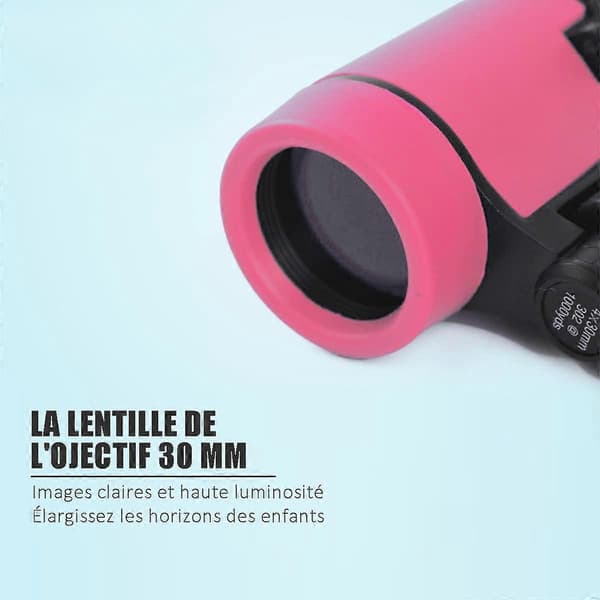 Børnekikkert Kompakt Mini Foldbar Kikkert Pige Dreng Gave (Pink) [db]