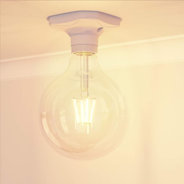 2-delt loftlampe/lampeholder, porcelæn, hvid, 1x E27 maks. 60W 2 stk. 2pcs