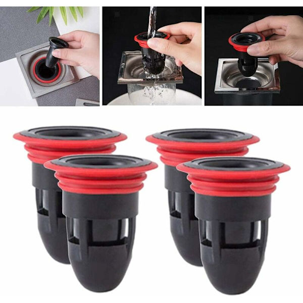 Kitchen Sink Accessories 4 Pcs Rubber Odorless Floor Drain
