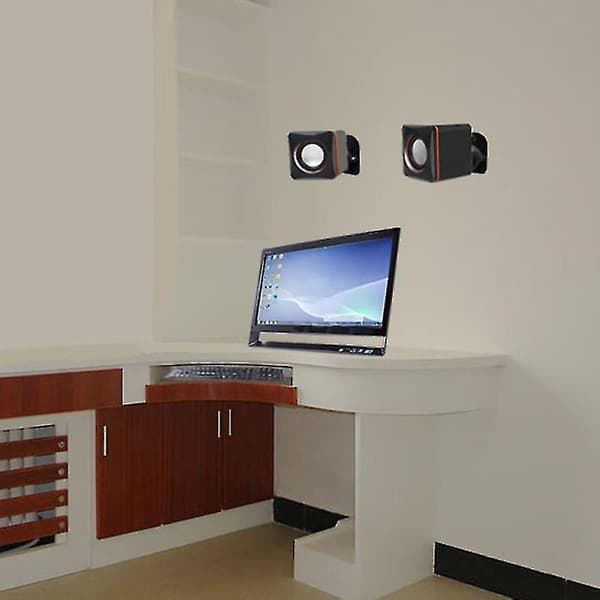 【XJ】4 st Universal Speaker Wall Mount Ceiling Stand Clamp With Adjustable Swivel and Tilt Angle-yux