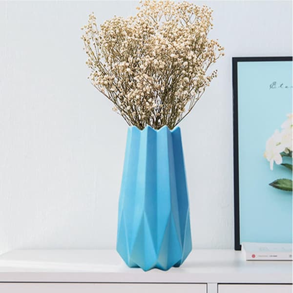 Pampasgræs Keramisk Vase Håndlavet Geometrisk Vase Hvid Guld C C C