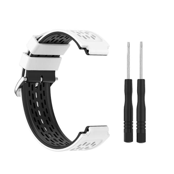 Silikonebånd til Garmin Approach S2 / S4 Hvid Sort