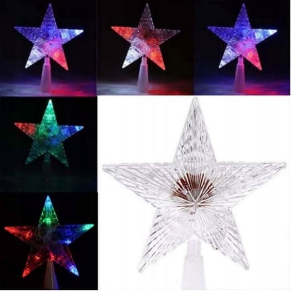 LED STJERNETOPP Juletrepynt Juletrebelysning