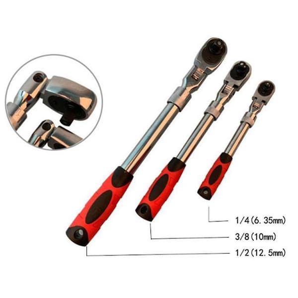 72-tooth Telescopic Ratchet Wrench 3/8 Automatic Quick Release Quick Wrench Telescopic Wrench Movable Head Wrench