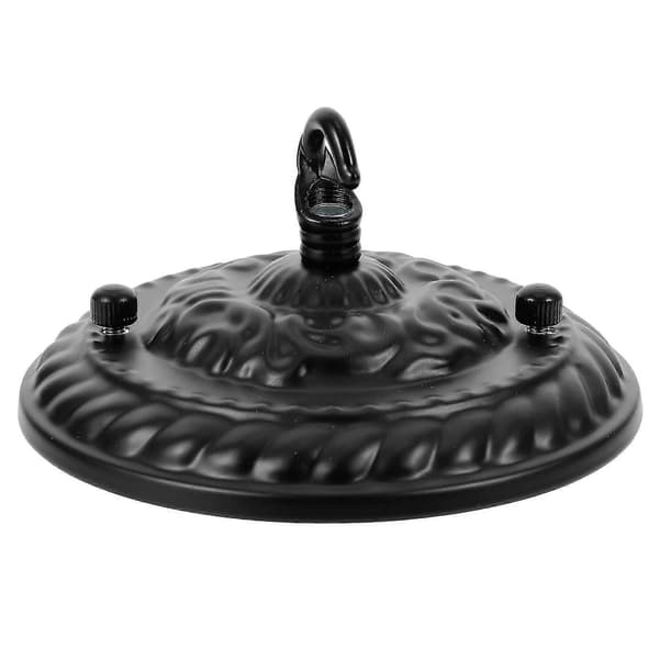 Black Decorative Ceiling Plate Chandelier Plate Hanger Ceiling Lamp Canopy Hanger Embossed Pattern Hanging Lighting Accessories (FMY)