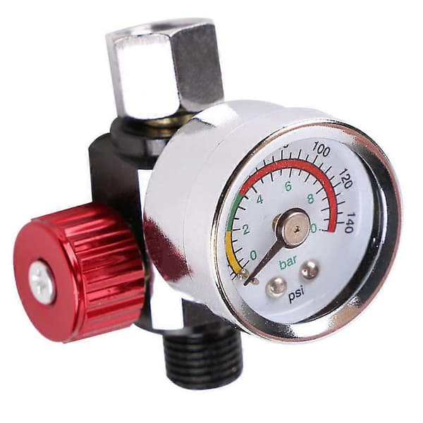 Højflow sprøjtepistol Lufttryksregulator med måler 0 til 140 Psi kompatibel med bil