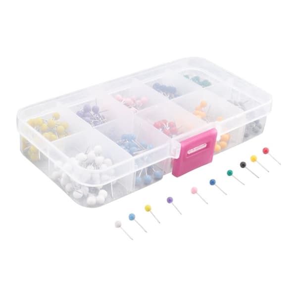 Map Tacks Plastic Push Pins with Steel Point, 4mm, 500 Pieces