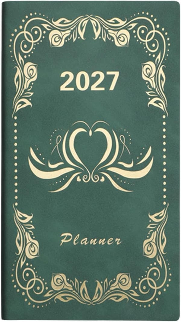 ukentlig planlegger 2027 - Lommeformat, Organisasjonsbok olivengrønn olivgrün