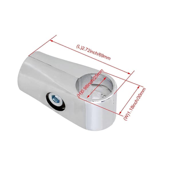 8 stk. Displaystativ Klemmebeslag 25 mm Indvendig Diameter Tovejs Rørfittings