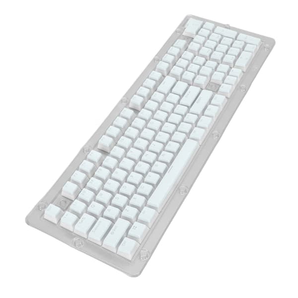 Keyboard Keycaps 130 Keys OEM Height PBT Pudding Double Layer Two-Color Injection Translucent DIY Keyboard Keycaps Blue