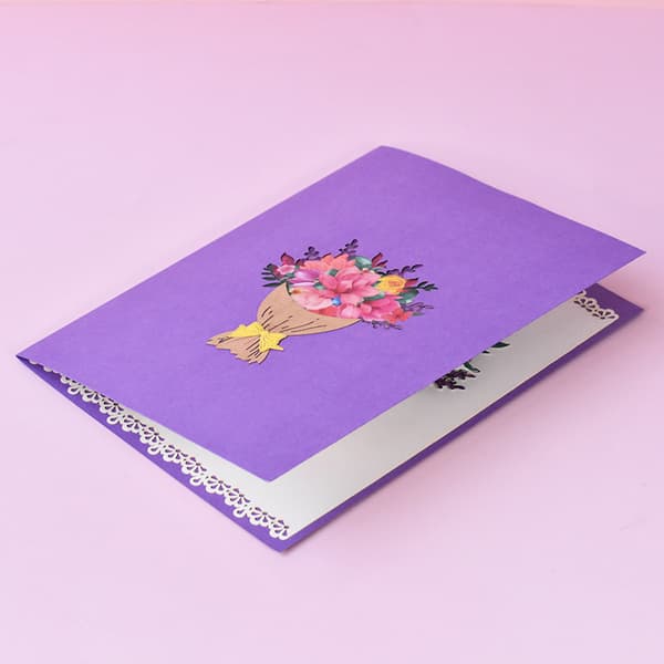 3D pop-up bursdagskort med konvolutt