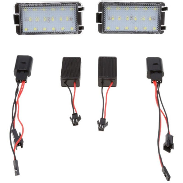 2 stk 18 LED Super Lyse Nummerpladelys til Seat Toledo