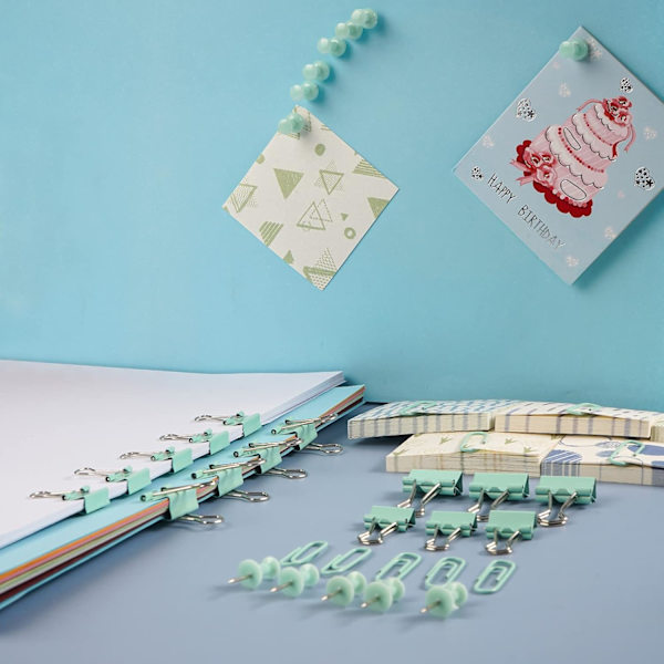 Kontormateriell for kvinner, binders, binders og tegnestifter