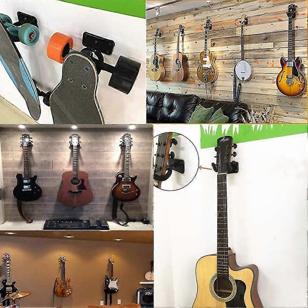 2-pack Gitarrhängare Gitarrkrok Gitarrhållare Gitarr Väggfäste Hängare För Elektriska Akustiska Och Basgitarrer Ukulele-Yvan