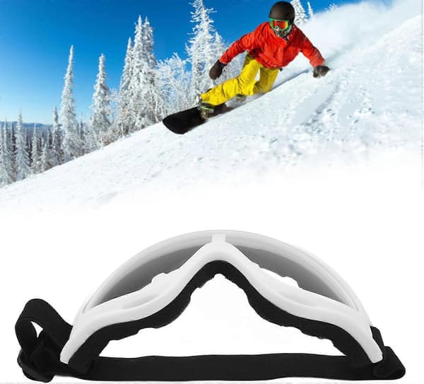 Skidglasögon, PC Transparenta Linser UV-Skydd Vindtäta Justerbart Huvudband Snowboardglasögon Slitstarka
