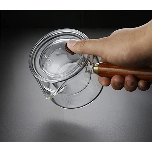 Bærbar glastekande med infuser, til løs te, 450 ml -