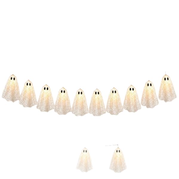 Lace Ghost LED String Lights, Halloween Decorative Hanging Garland for Indoor Use, 200 cm 200cm
