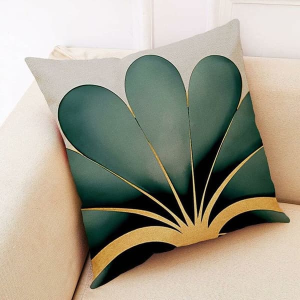 Sett med 4 putetrekk, 45 x 45 cm sofaputetrekk i bomull og lin, dekorative putetrekk for sofa seng bil