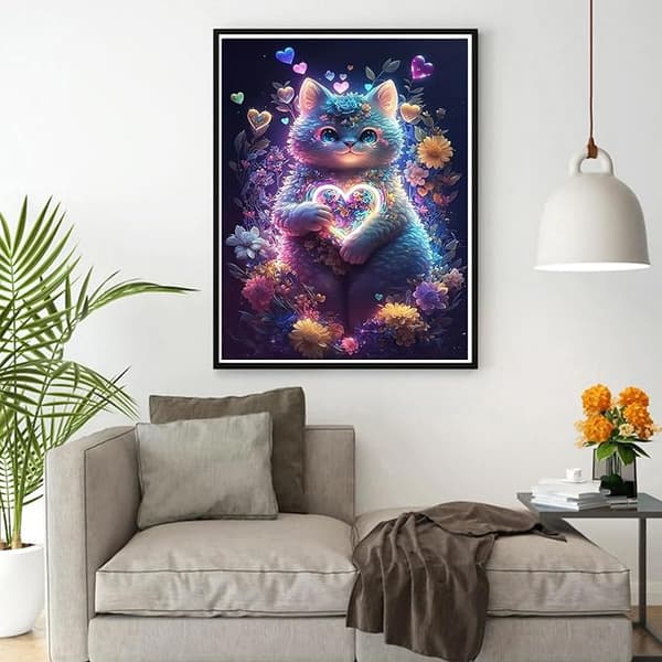 1. 5D Chat Coloré -timanttimaalaus, DIY-kukkamaalausbrodeeraus