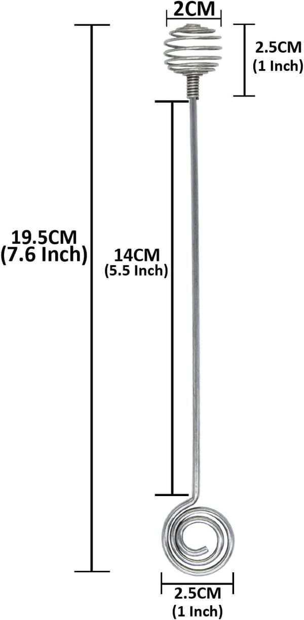 17,8 cm naturträ Honungsdippare-set om 6 6-pack 2 -